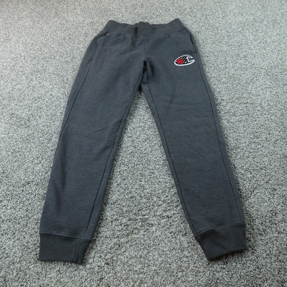Champion Pants Mens S Gray Reverse Weave Track Jogger Sweatpants Gym Workout Run
